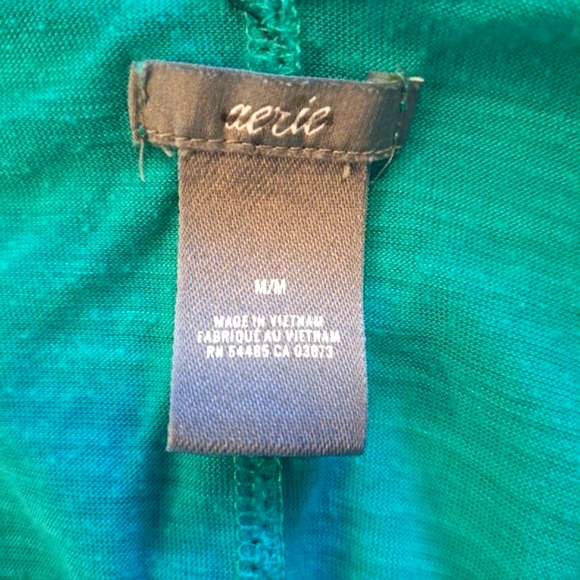 Aerie Double Scoop Neck Tee With Bow Accent Size Medium - Picture 7 of 7